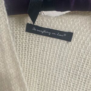 Do Everything in Love, Cream Boho fringed open wrap